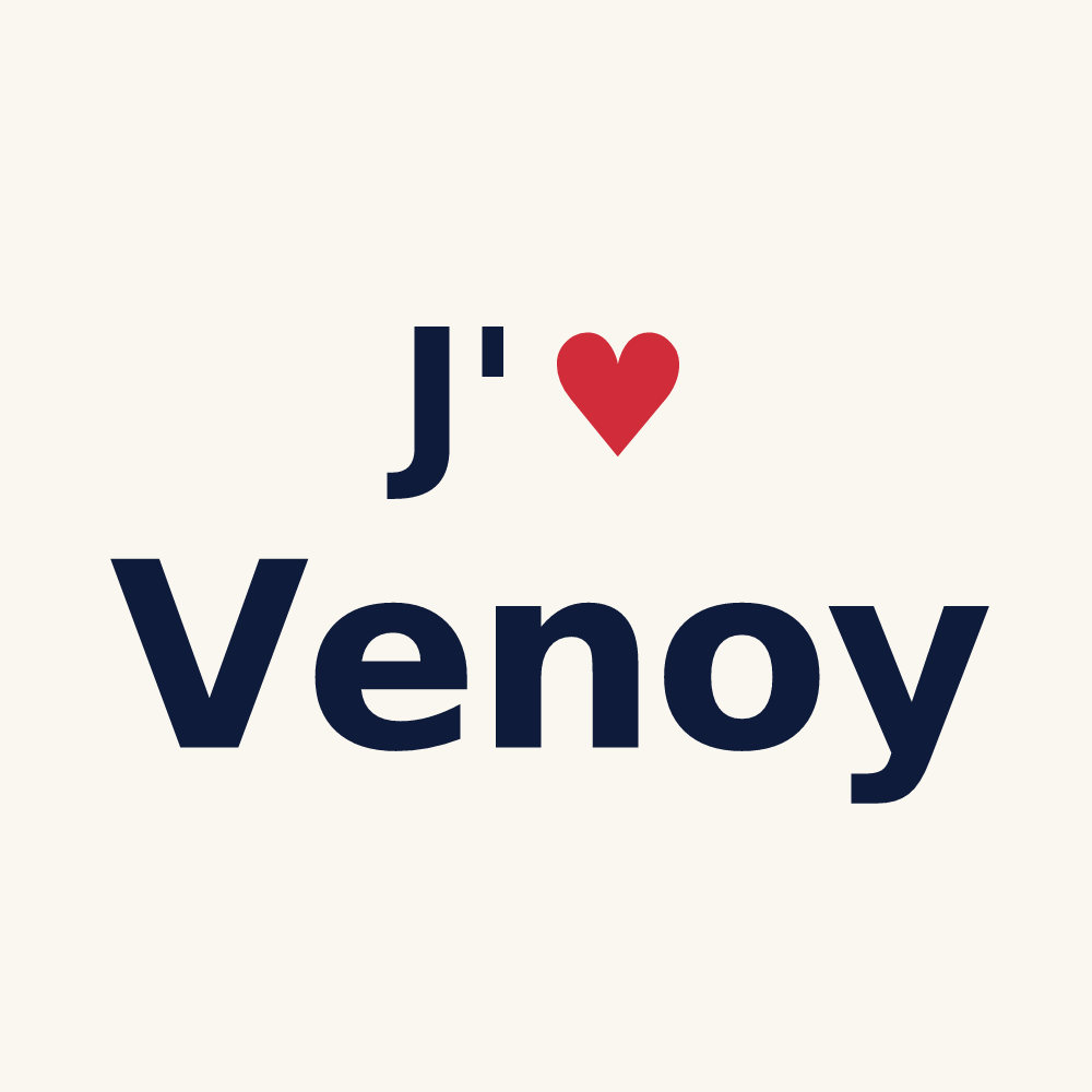 Tasse personnalisée Venoy — design J'aime Venoy