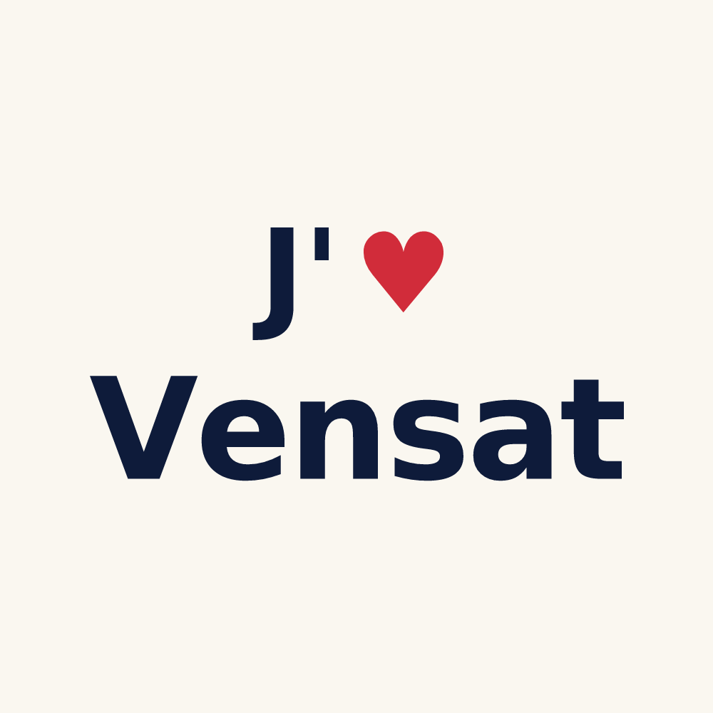 Tasse personnalisée Vensat — design J'aime Vensat