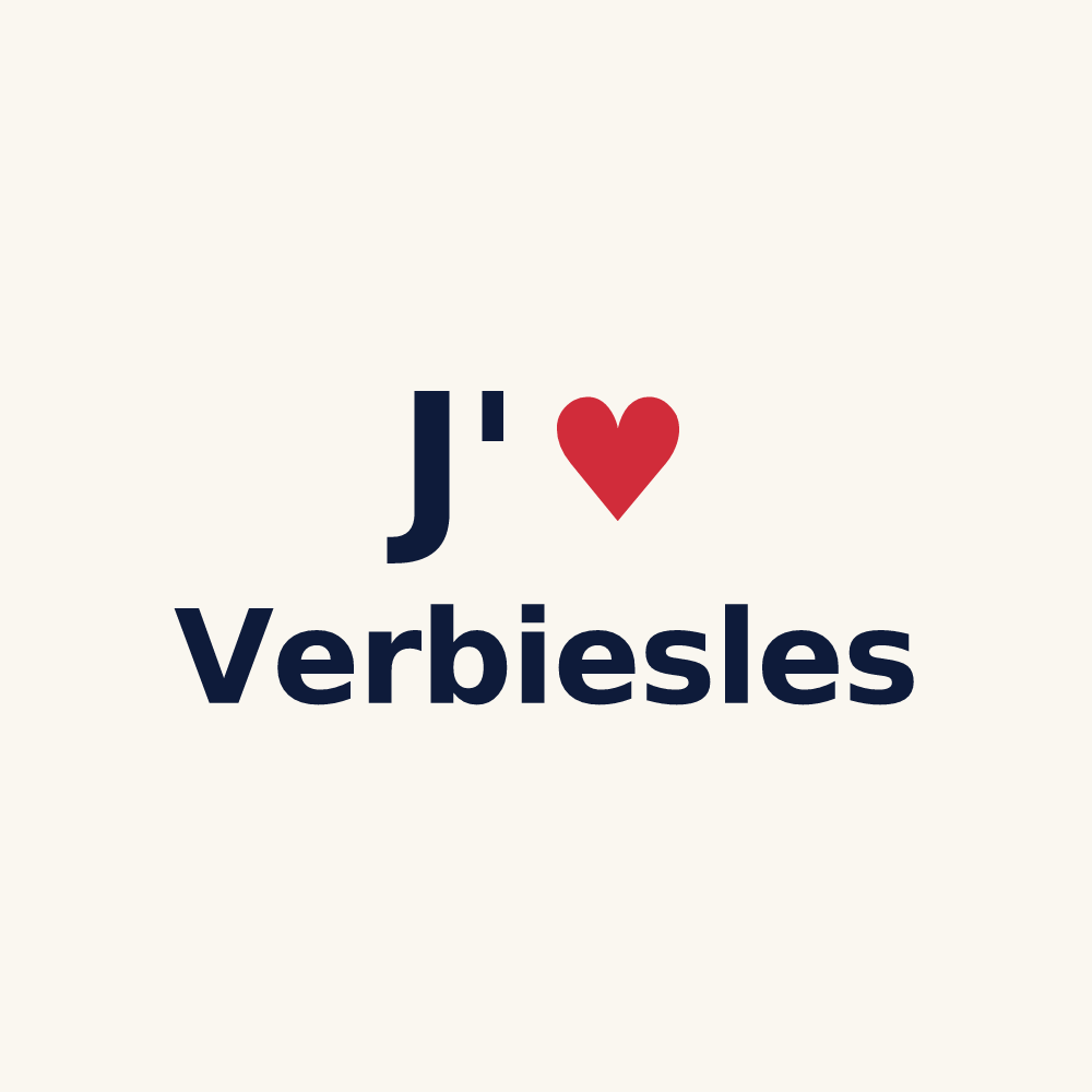 Tasse personnalisée Verbiesles — design J'aime Verbiesles