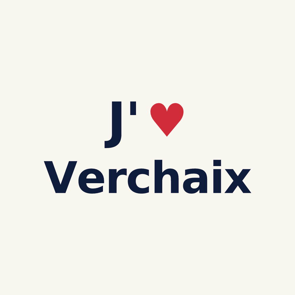 Tasse personnalisée Verchaix — design J'aime Verchaix