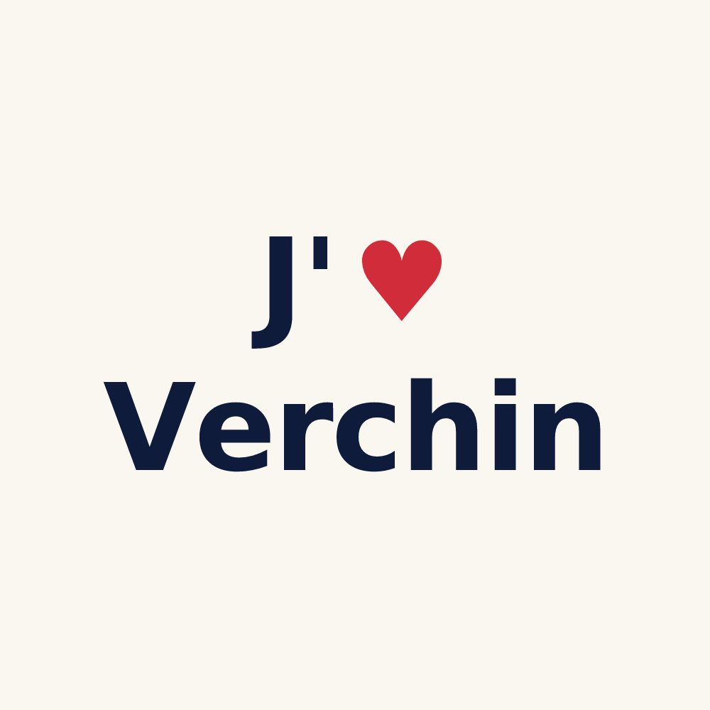 Tasse personnalisée Verchin — design J'aime Verchin