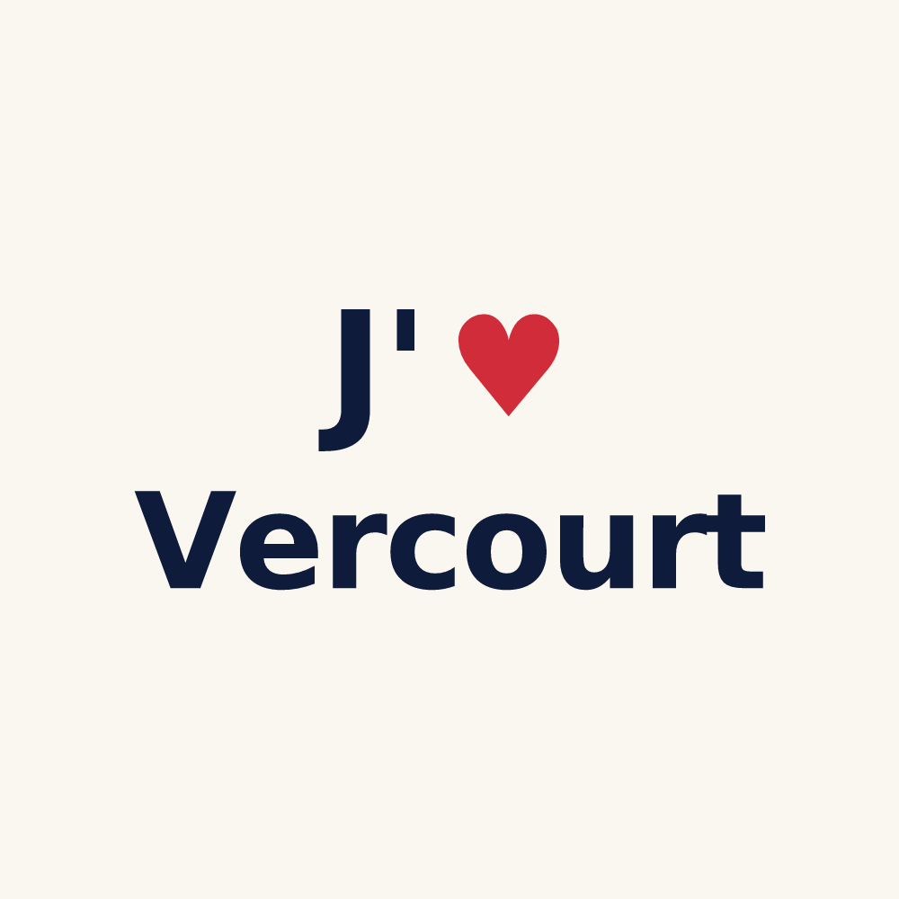Tasse personnalisée Vercourt — design J'aime Vercourt
