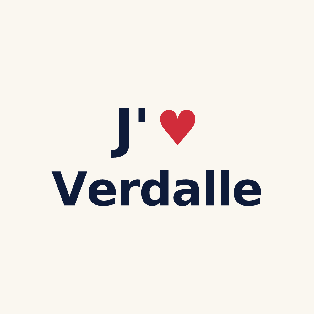 Tasse personnalisée Verdalle — design J'aime Verdalle