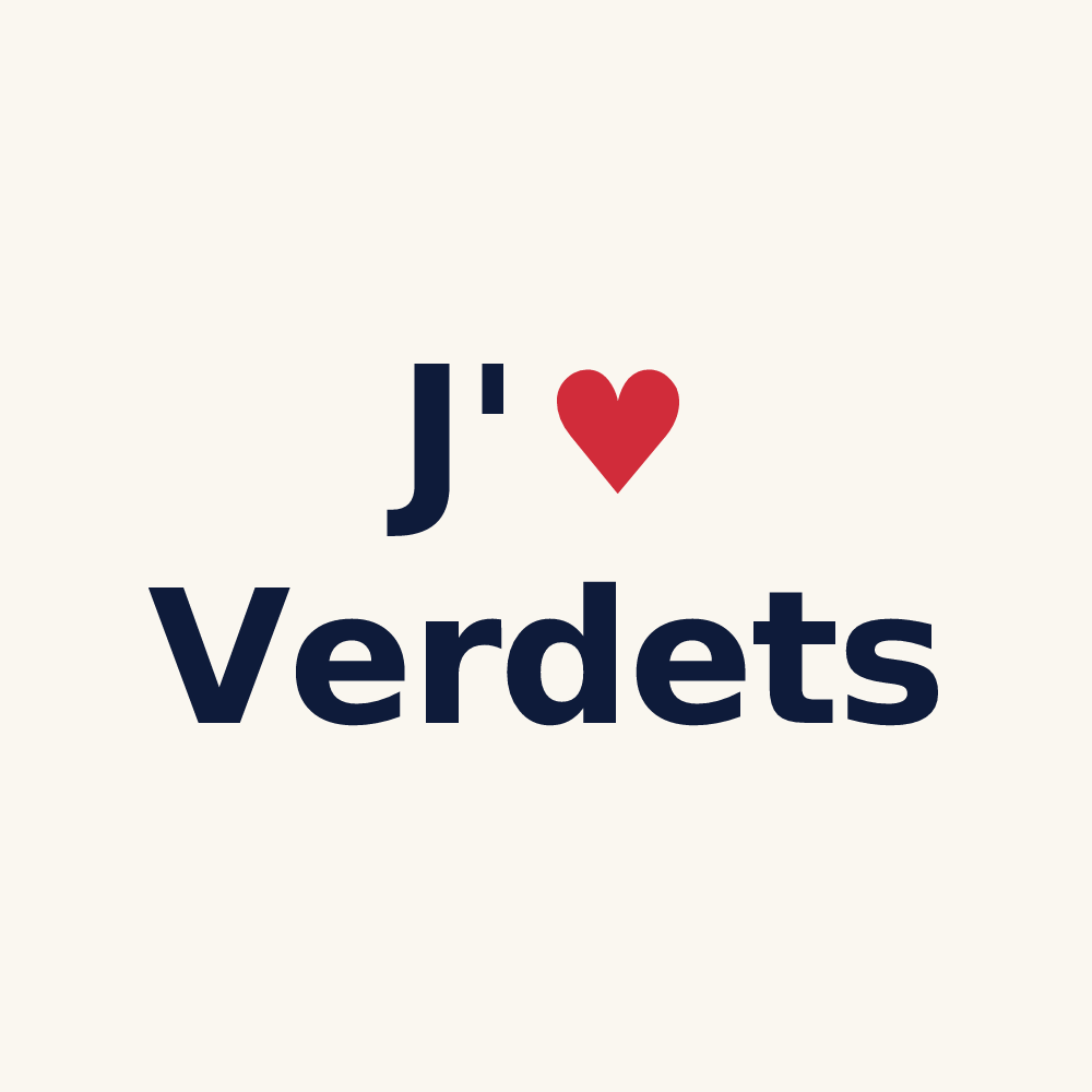 Tasse personnalisée Verdets — design J'aime Verdets