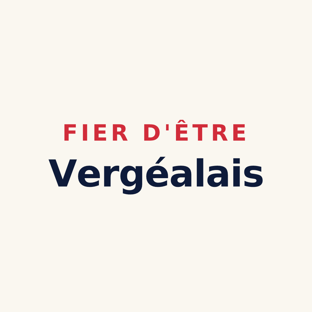 Tasse « Fier d'être Vergéalais » — design pour Vergéal