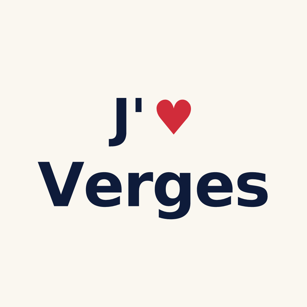 Tasse personnalisée Verges — design J'aime Verges