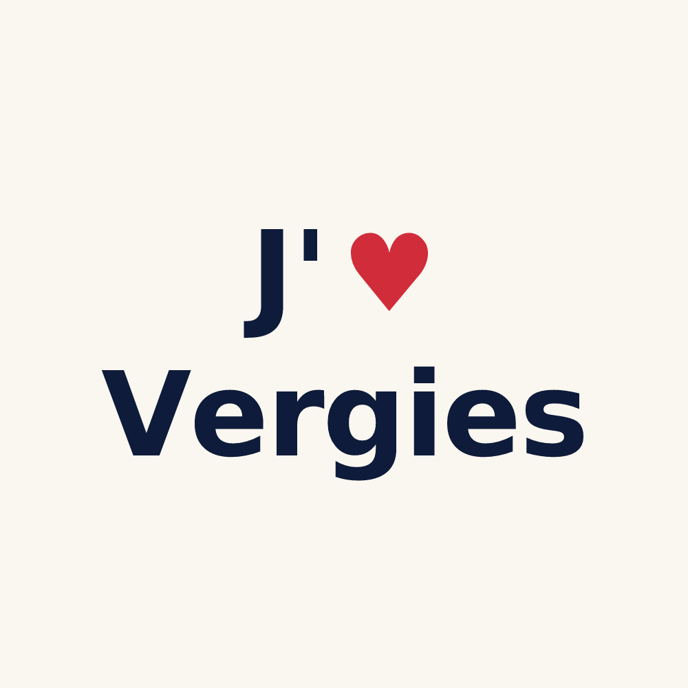 Tasse personnalisée Vergies — design J'aime Vergies