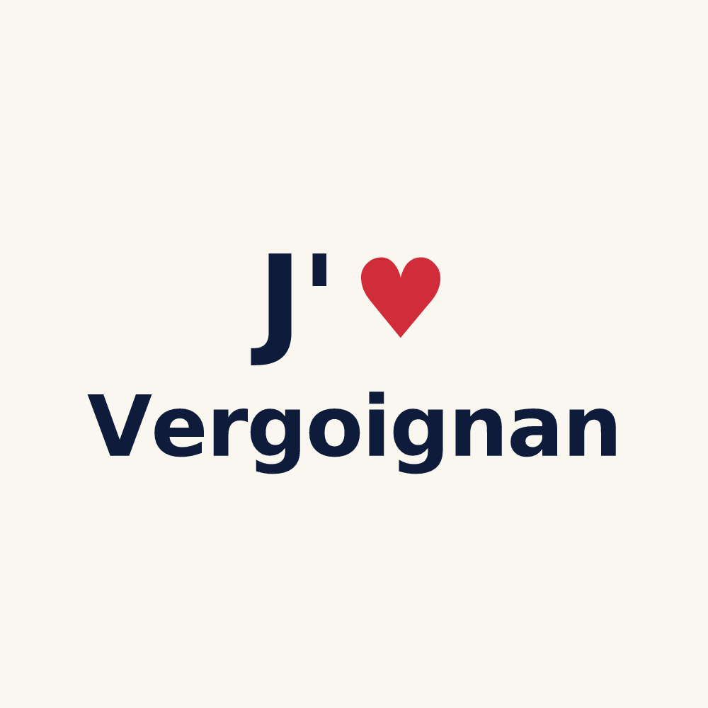 Tasse personnalisée Vergoignan — design J'aime Vergoignan