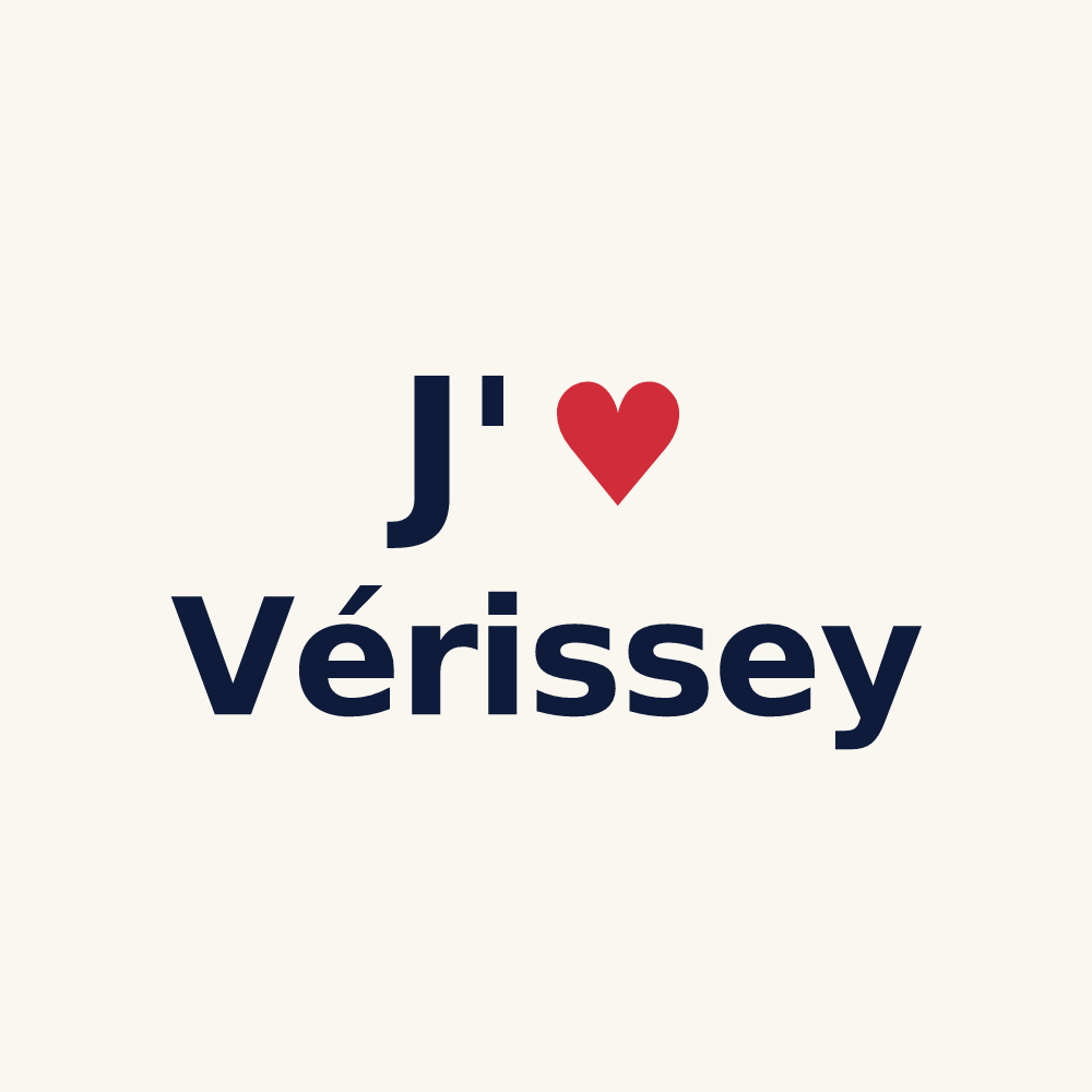 Tasse personnalisée Vérissey — design J'aime Vérissey
