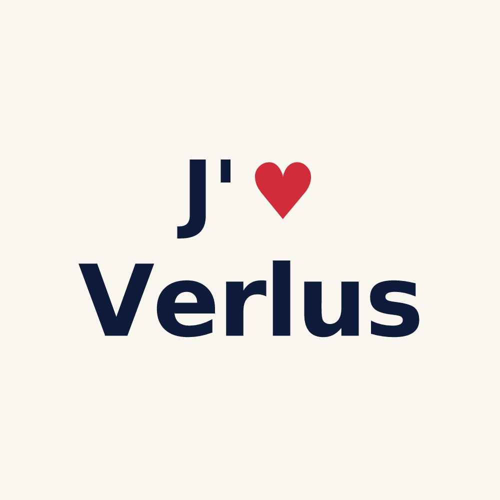 Tasse personnalisée Verlus — design J'aime Verlus
