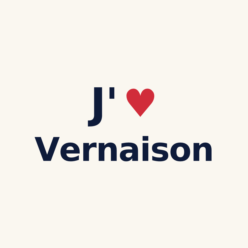Tasse personnalisée Vernaison — design J'aime Vernaison