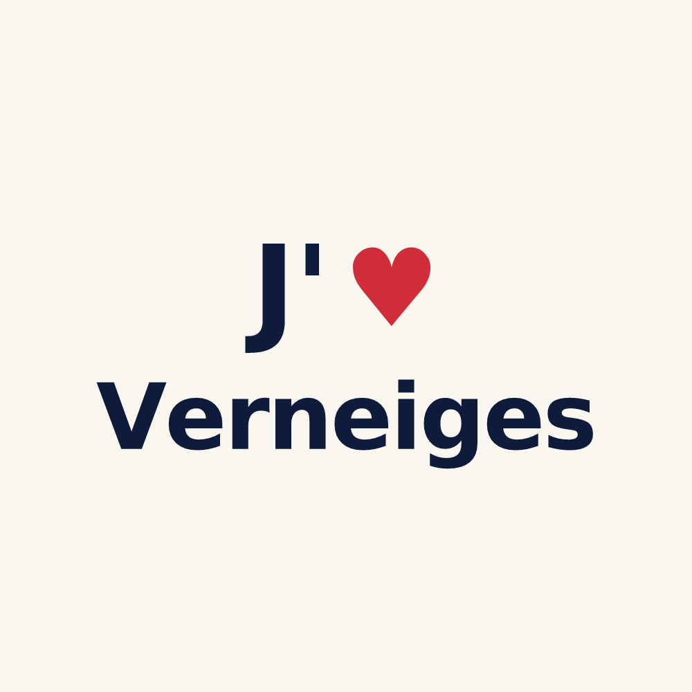 Tasse personnalisée Verneiges — design J'aime Verneiges