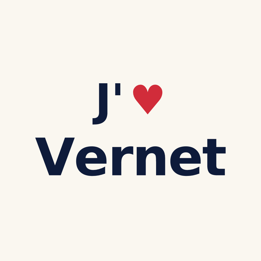 Tasse personnalisée Vernet — design J'aime Vernet