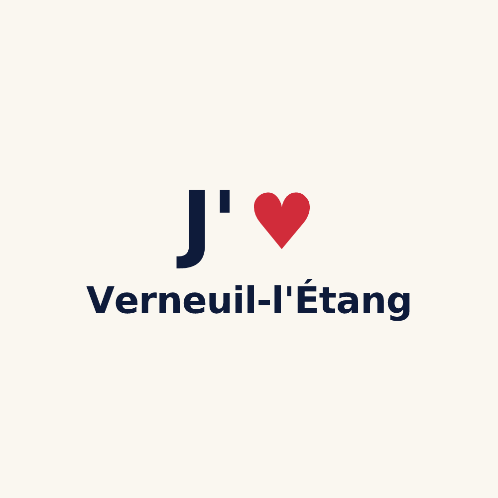 Tasse personnalisée Verneuil-l'Étang — design J'aime Verneuil-l'Étang