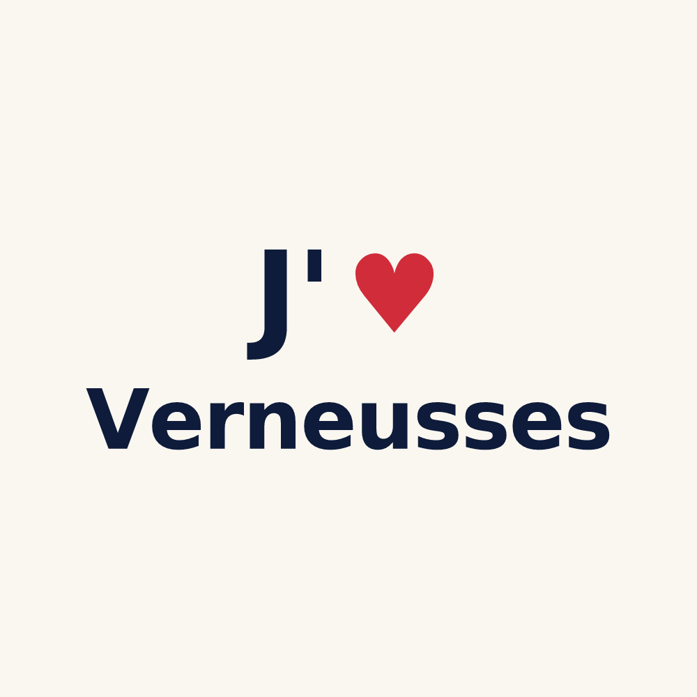 Tasse personnalisée Verneusses — design J'aime Verneusses