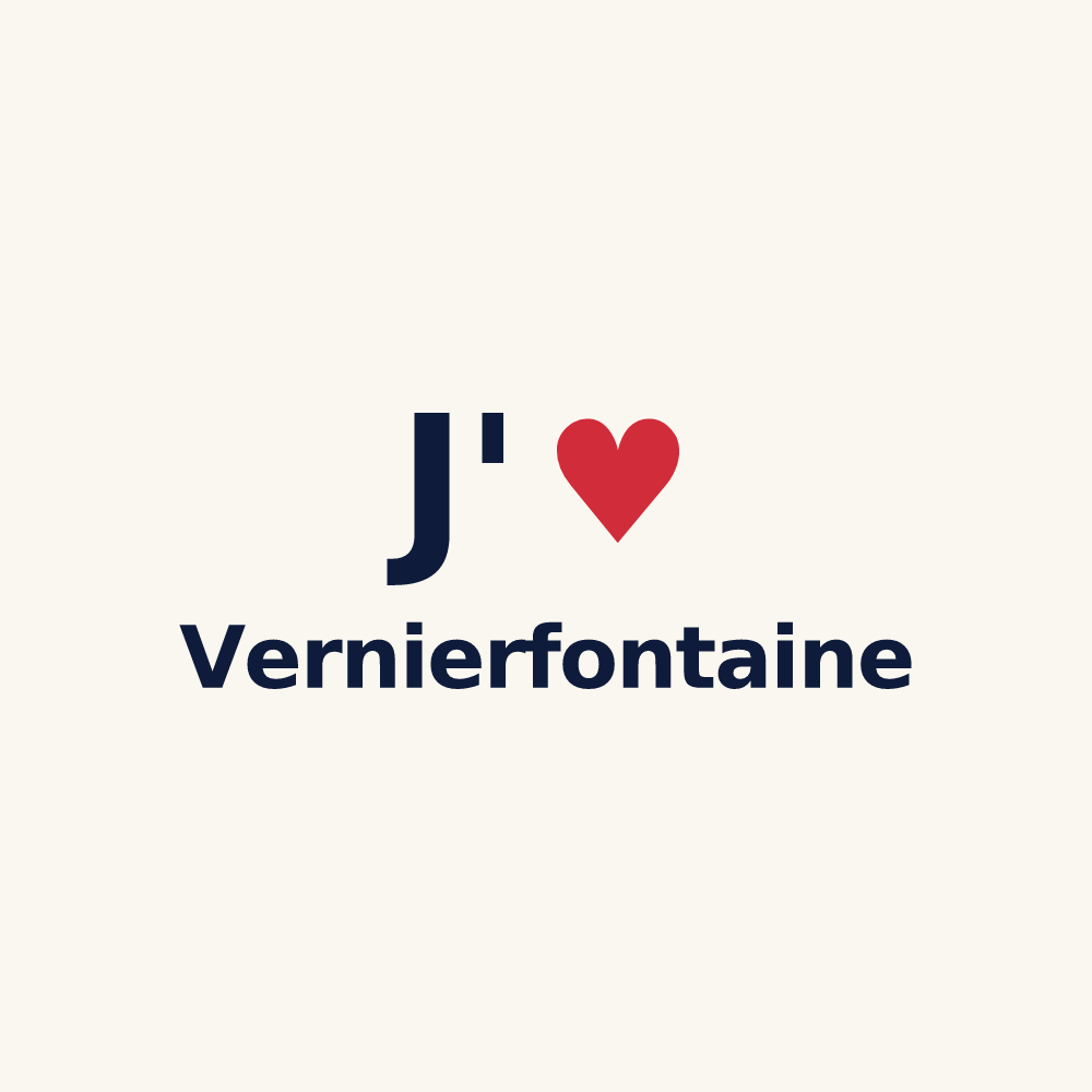 Tasse personnalisée Vernierfontaine — design J'aime Vernierfontaine