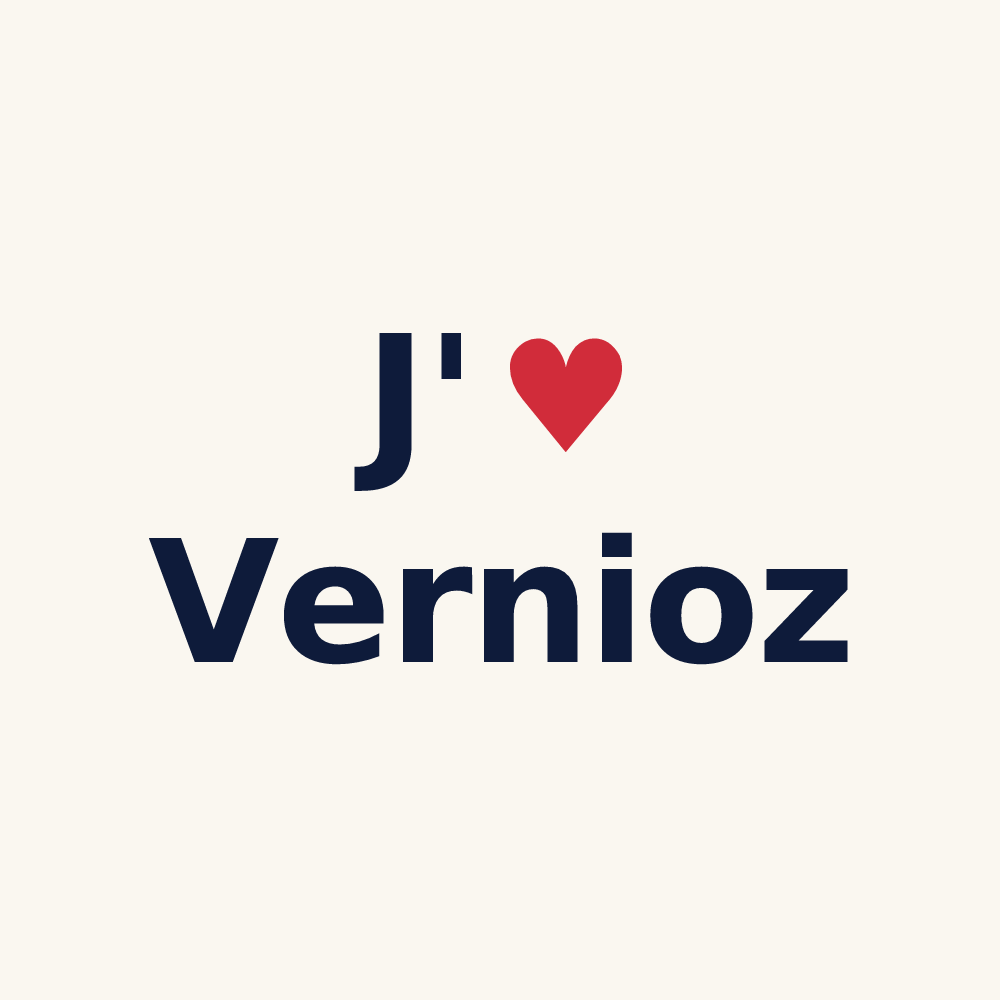 Tasse personnalisée Vernioz — design J'aime Vernioz