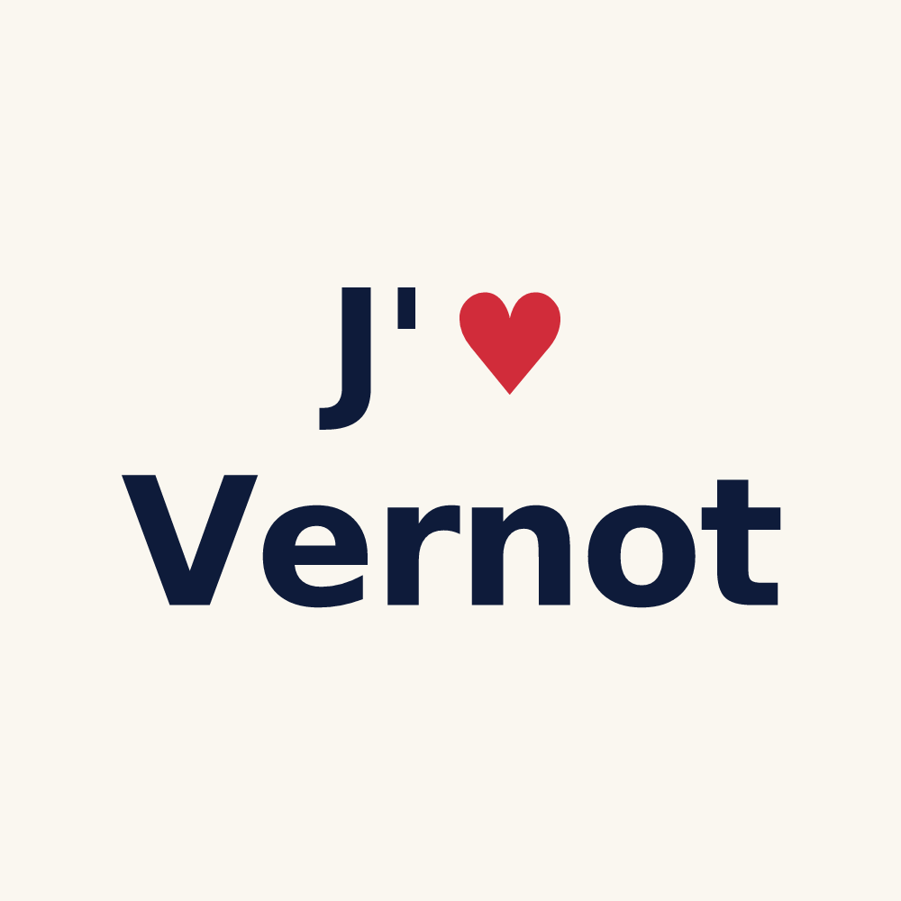 Tasse personnalisée Vernot — design J'aime Vernot