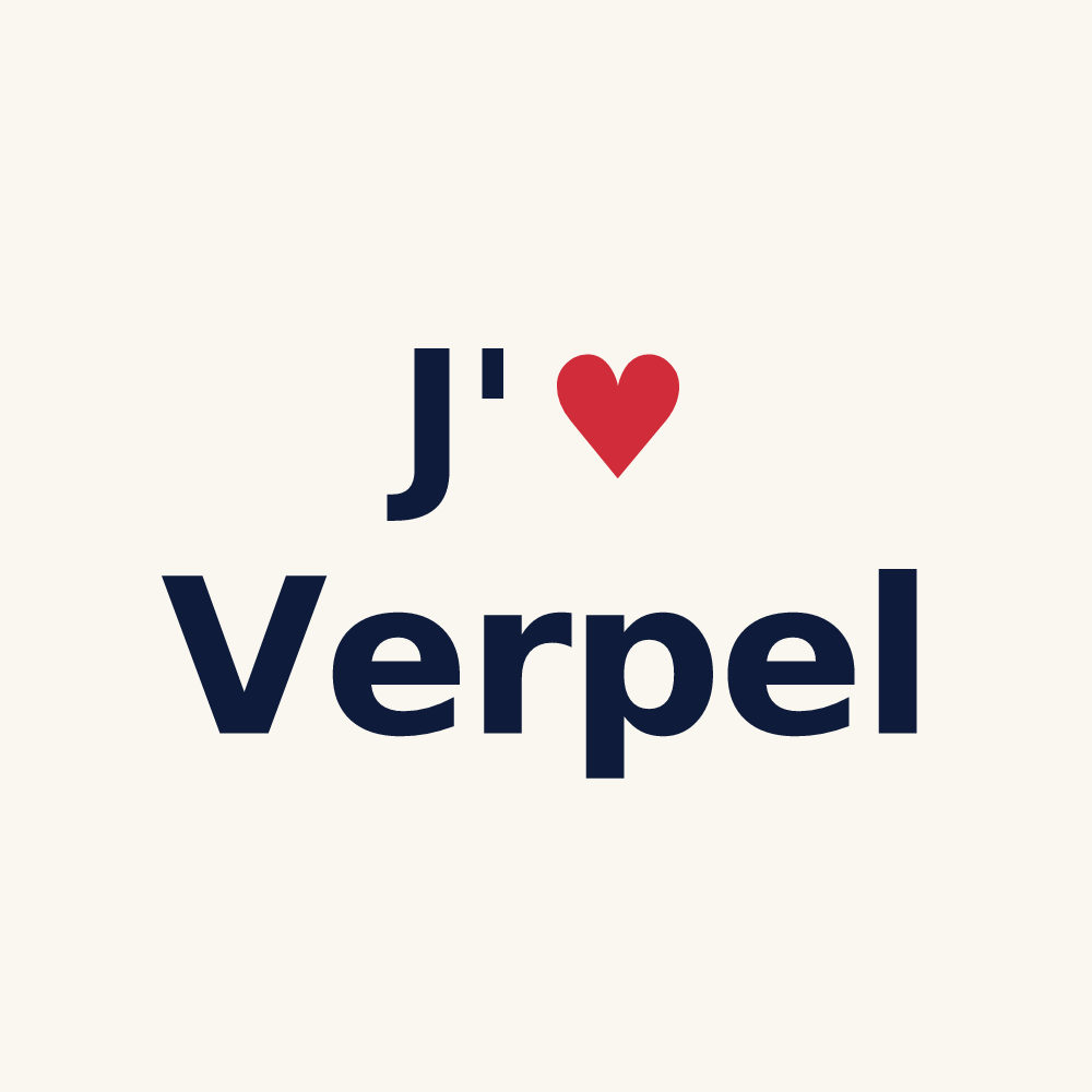 Tasse personnalisée Verpel — design J'aime Verpel