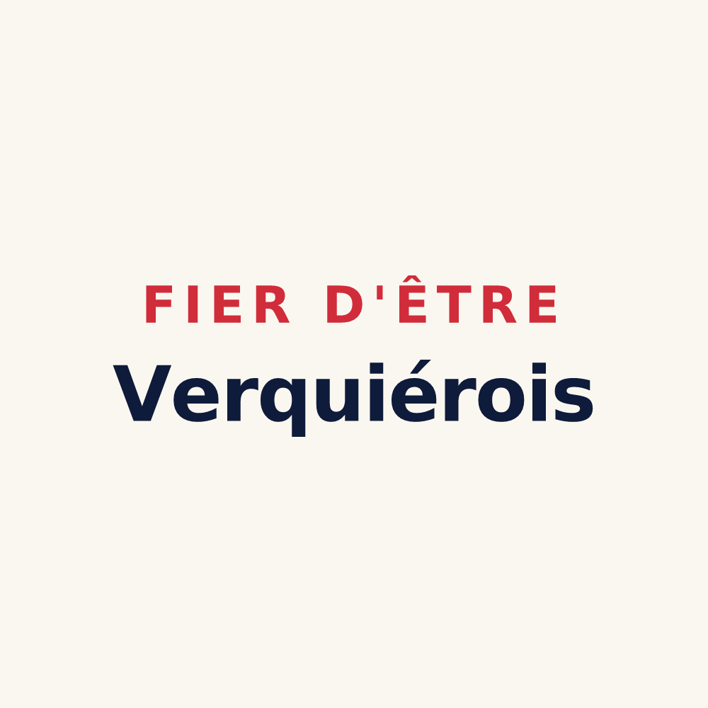 Tasse « Fier d'être Verquiérois » — design pour Verquières