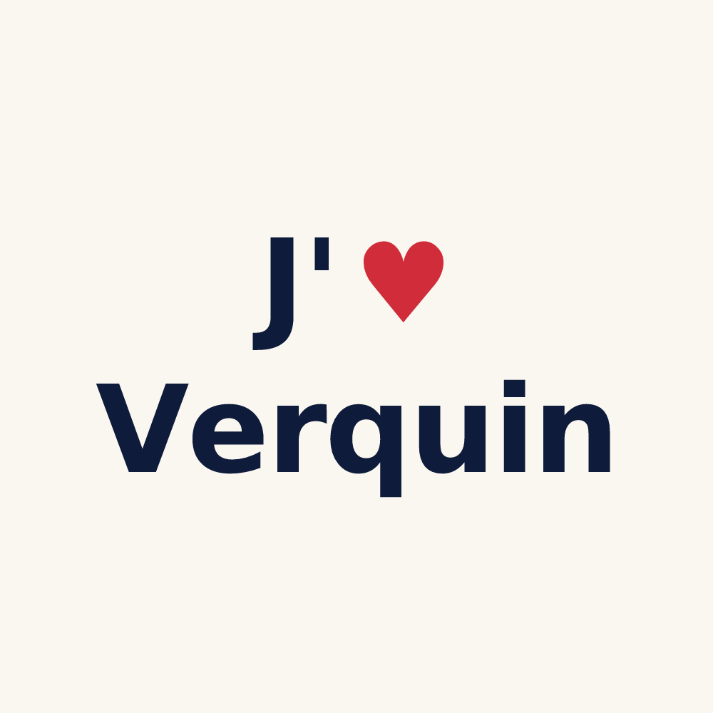 Tasse personnalisée Verquin — design J'aime Verquin