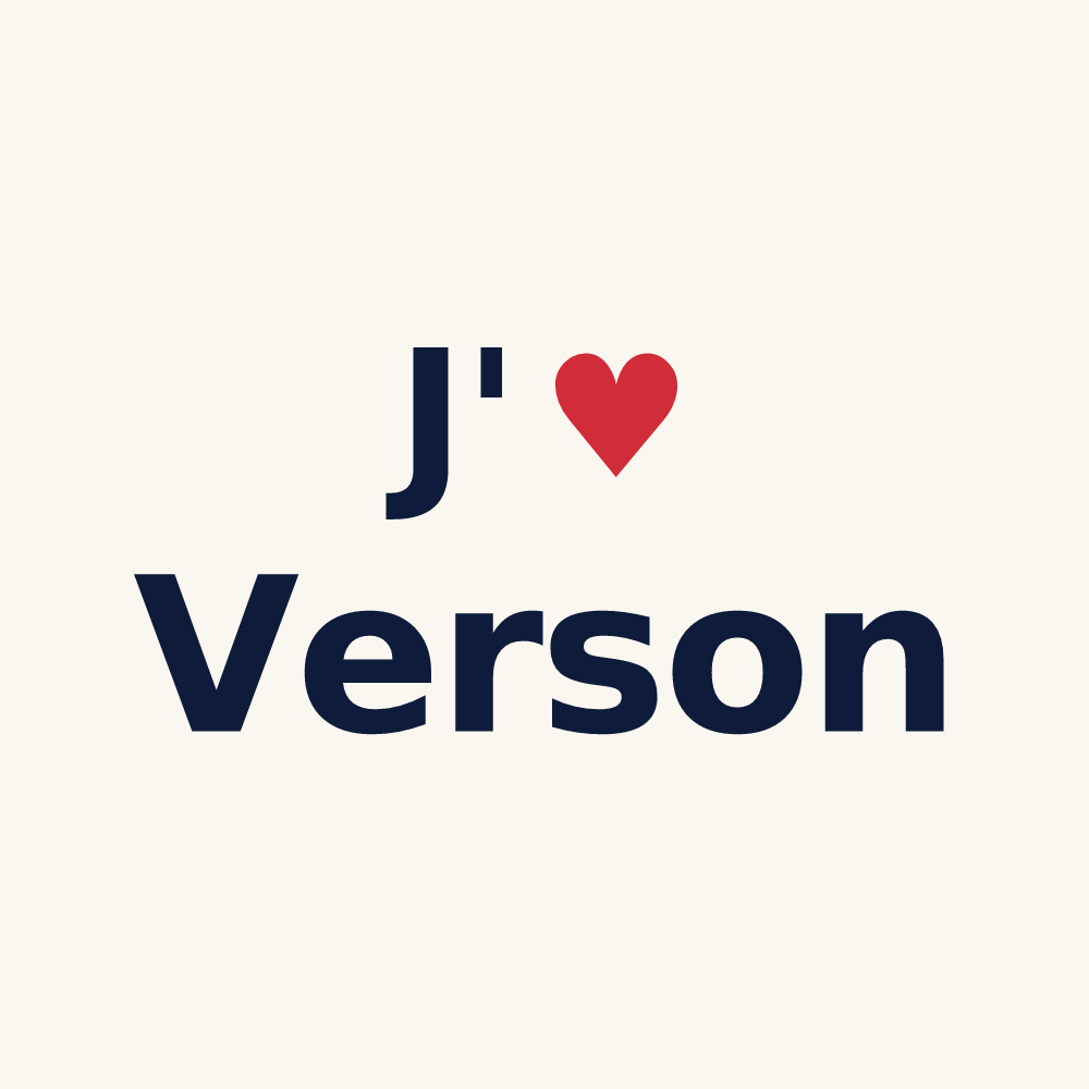 Tasse personnalisée Verson — design J'aime Verson