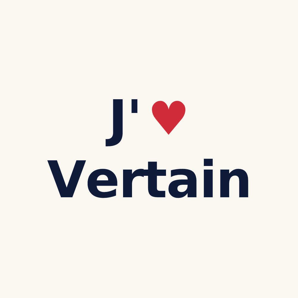 Tasse personnalisée Vertain — design J'aime Vertain
