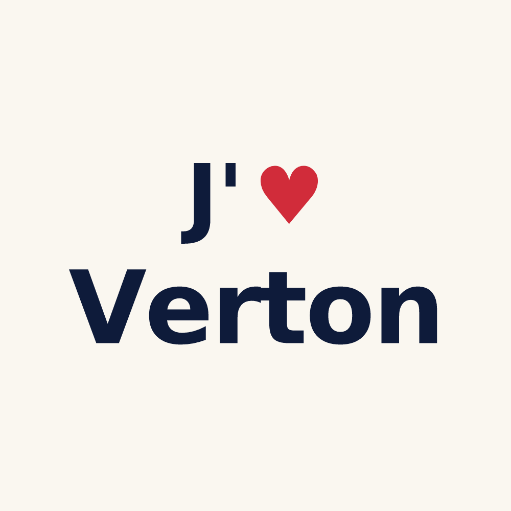 Tasse personnalisée Verton — design J'aime Verton
