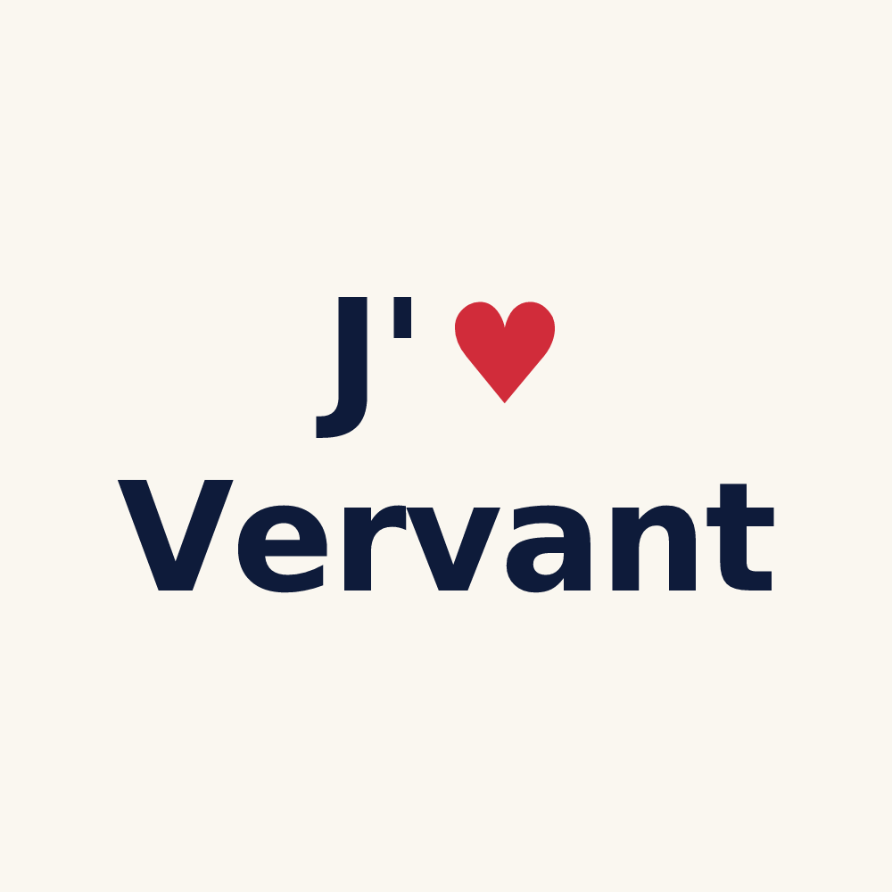Tasse personnalisée Vervant — design J'aime Vervant