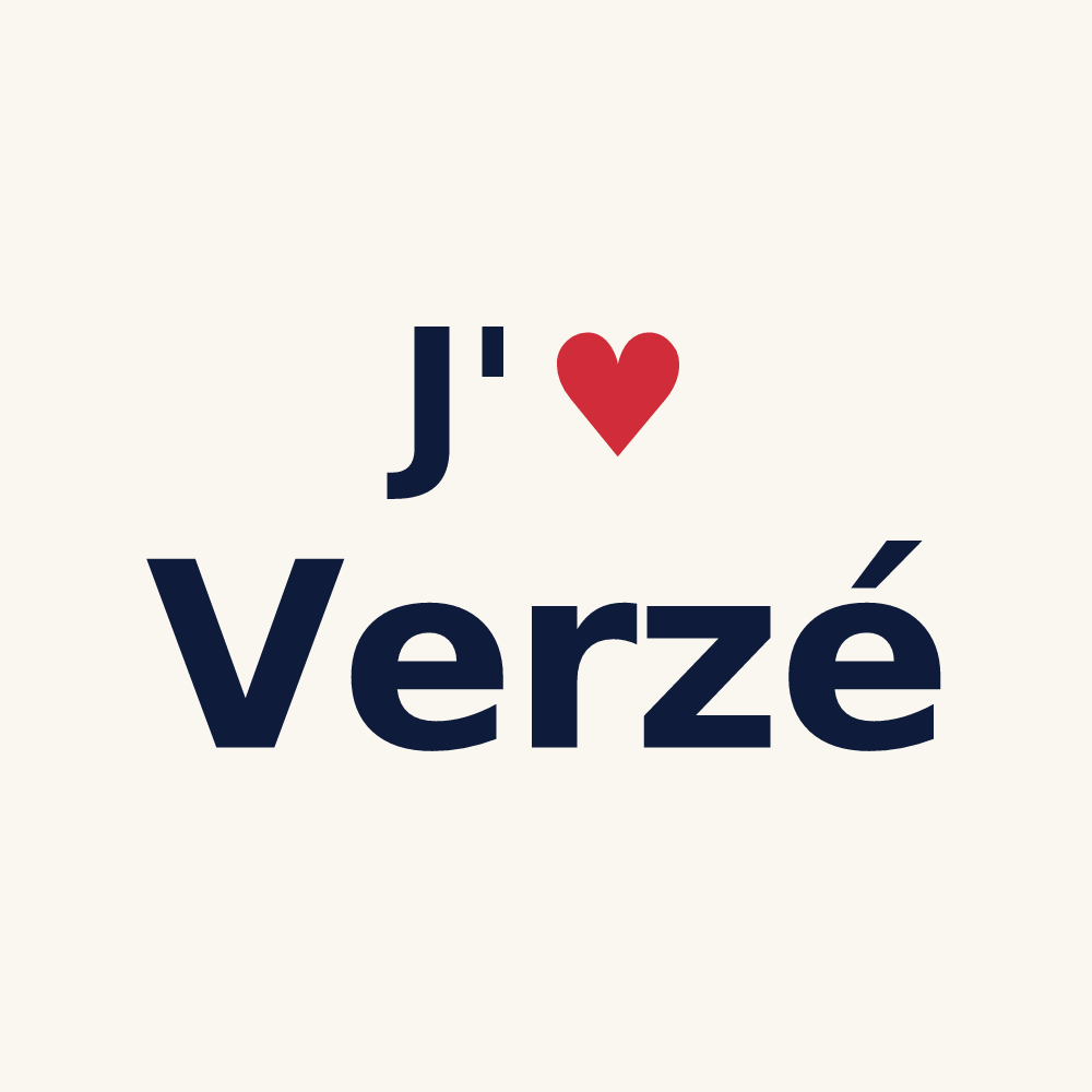 Tasse personnalisée Verzé — design J'aime Verzé