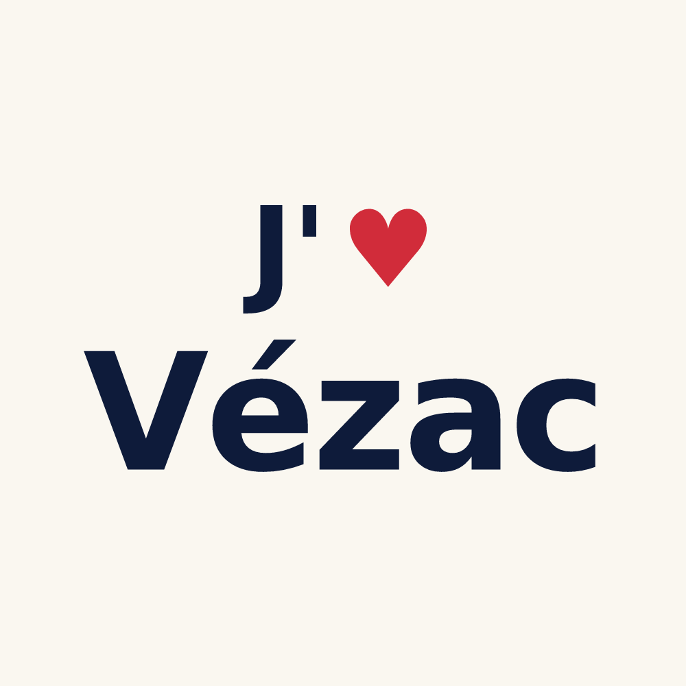 Tasse personnalisée Vézac — design J'aime Vézac