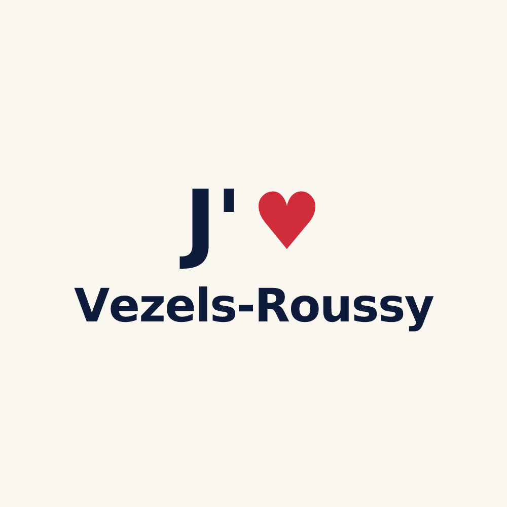 Tasse personnalisée Vezels-Roussy — design J'aime Vezels-Roussy