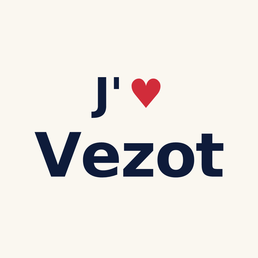Tasse personnalisée Vezot — design J'aime Vezot