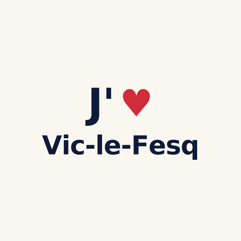 Tasse personnalisée Vic-le-Fesq — design J'aime Vic-le-Fesq