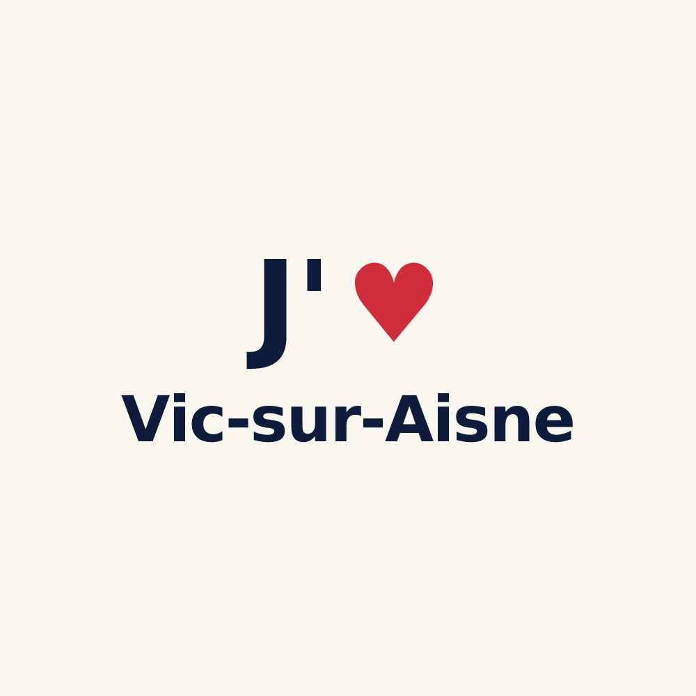 Tasse personnalisée Vic-sur-Aisne — design J'aime Vic-sur-Aisne
