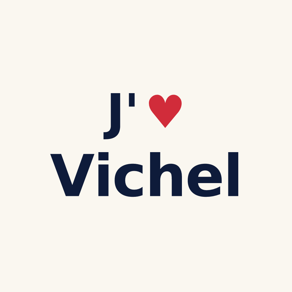 Tasse personnalisée Vichel — design « J'aime Vichel » imprimé sur la tasse