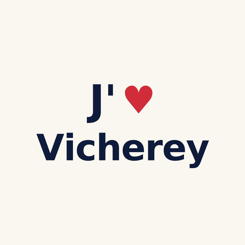 Tasse personnalisée Vicherey — design J'aime Vicherey