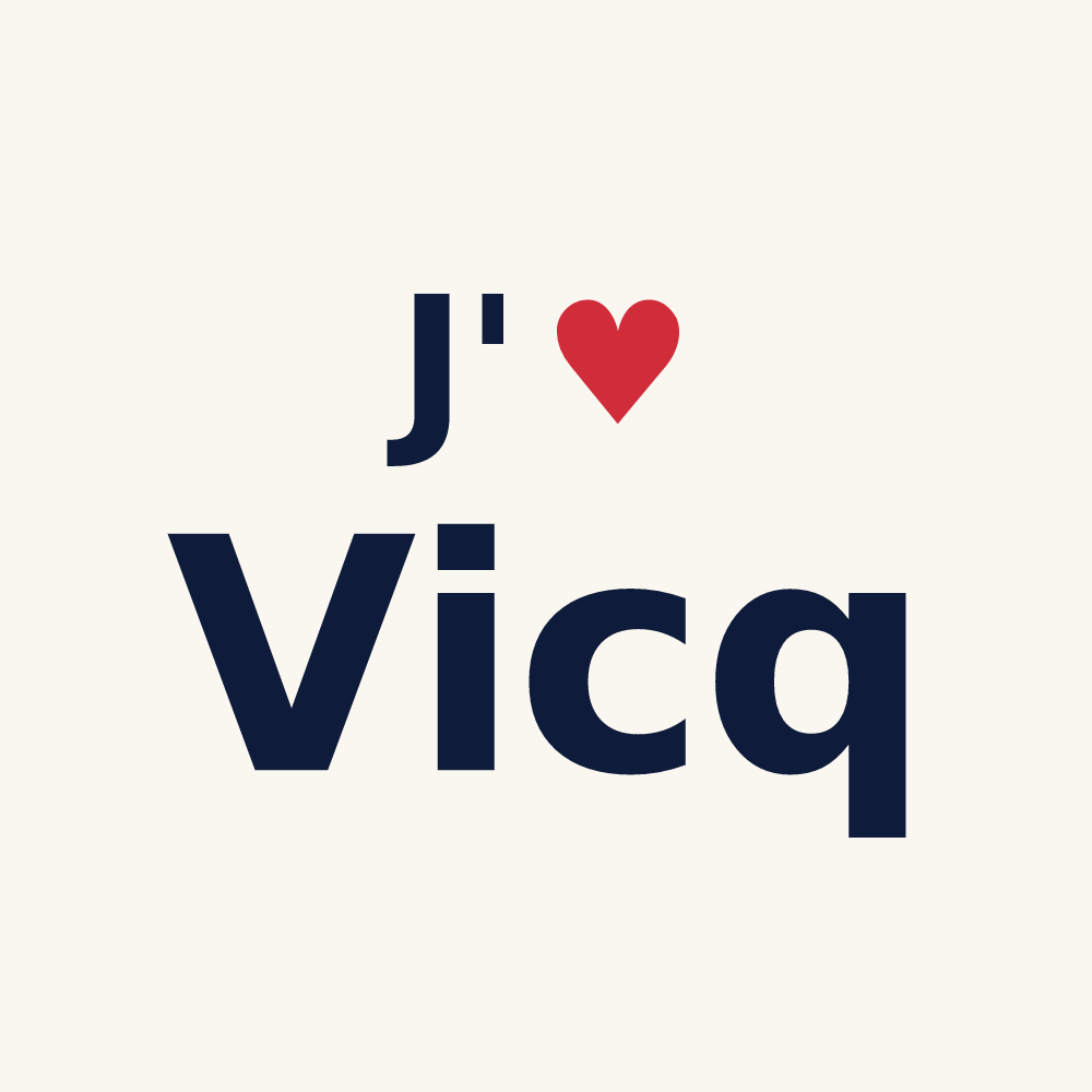 Tasse personnalisée Vicq — design J'aime Vicq