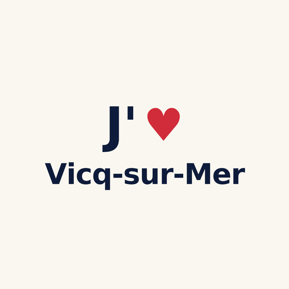 Tasse personnalisée Vicq-sur-Mer — design J'aime Vicq-sur-Mer