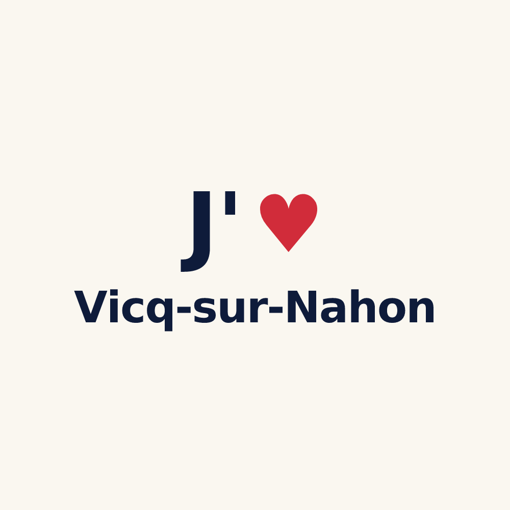 Tasse personnalisée Vicq-sur-Nahon — design « J'aime Vicq-sur-Nahon » imprimé sur la tasse