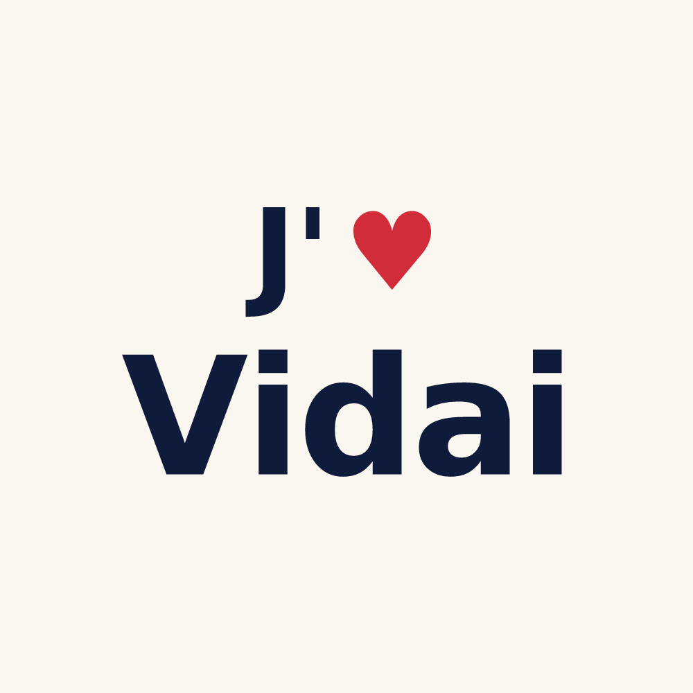 Tasse personnalisée Vidai — design J'aime Vidai