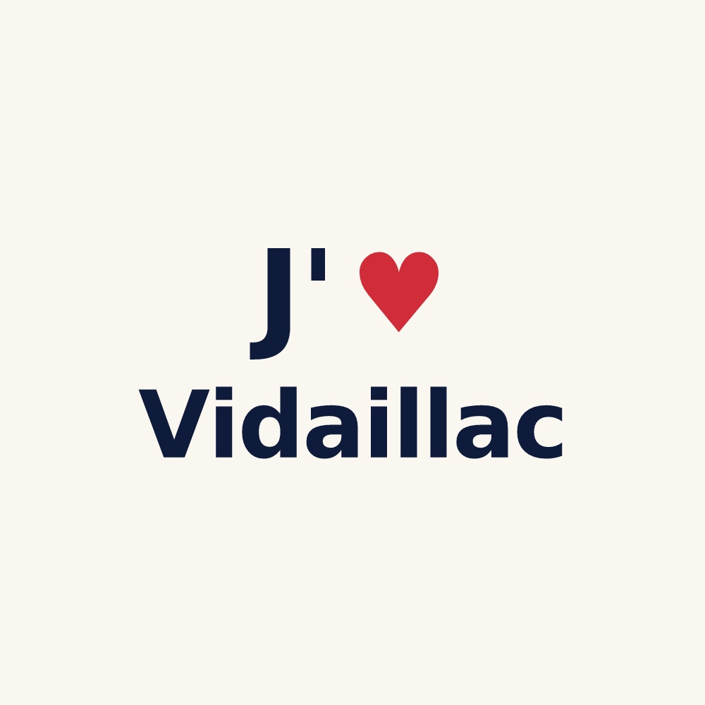 Tasse personnalisée Vidaillac — design J'aime Vidaillac