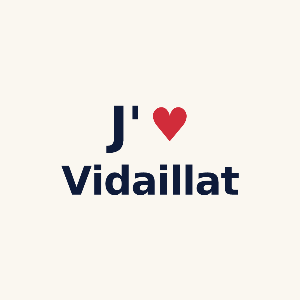Tasse personnalisée Vidaillat — design J'aime Vidaillat