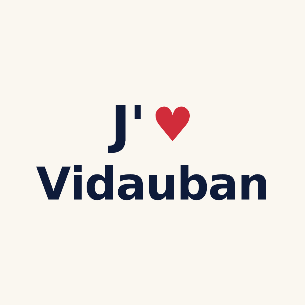 Tasse personnalisée Vidauban — design J'aime Vidauban
