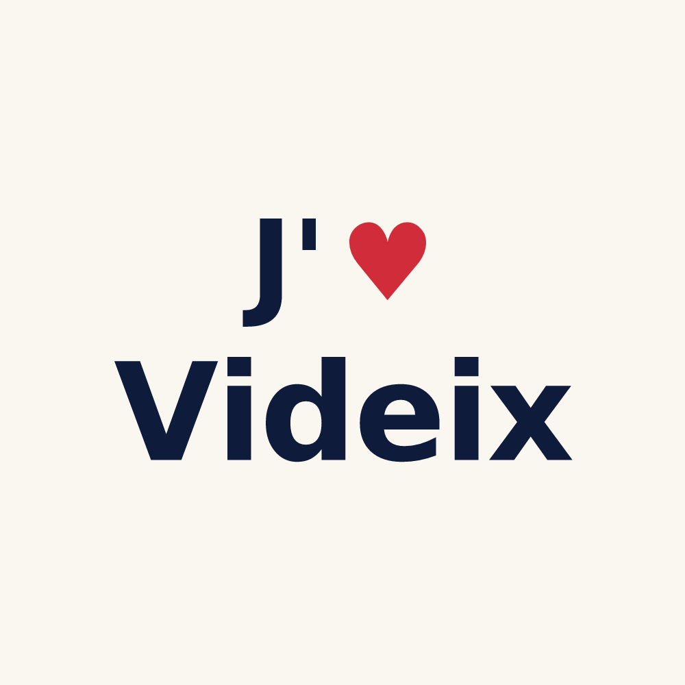 Tasse personnalisée Videix — design J'aime Videix