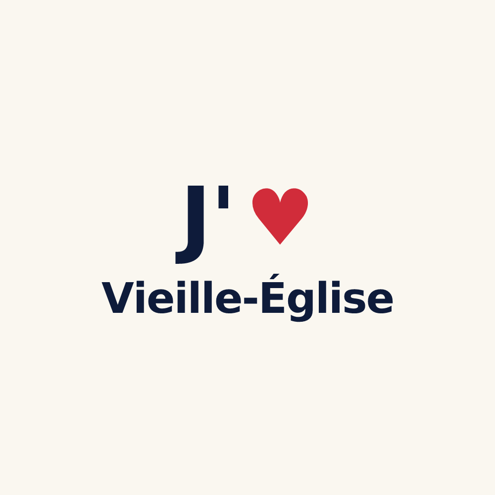 Tasse personnalisée Vieille-Église — design J'aime Vieille-Église