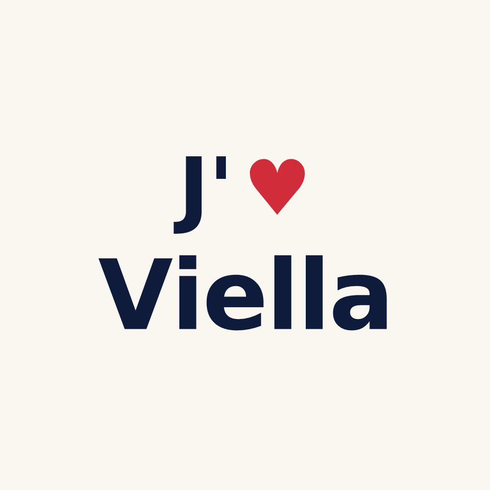 Tasse personnalisée Viella — design « J'aime Viella » imprimé sur la tasse