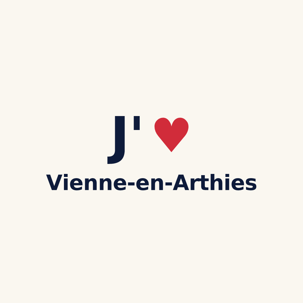 Tasse personnalisée Vienne-en-Arthies — design J'aime Vienne-en-Arthies