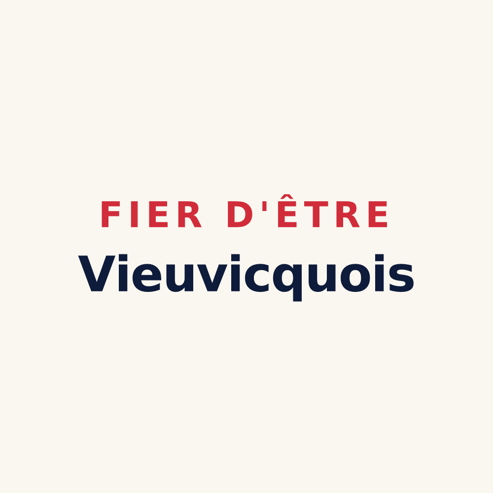Tasse « Fier d'être Vieuvicquois » — design pour Vieuvicq