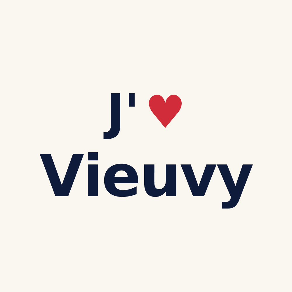 Tasse personnalisée Vieuvy — design J'aime Vieuvy